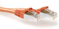ACT Oranje 2 meter LSZH SFTP CAT6A patchkabel snagless met RJ45 connectoren - thumbnail