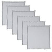 Tuinzitkussens 6 st vierkant 45x45x2 cm lichtgrijs - thumbnail