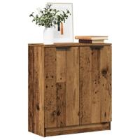 Dressoir 60x30x70 cm bewerkt hout oud houtkleurig - thumbnail