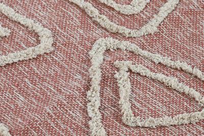 Tapijt DKD Home Decor Roze Terra cotta Wit Franjes Stads (120 x 180 x 1 cm)