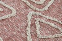 Tapijt DKD Home Decor Roze Terra cotta Wit Franjes Stads (120 x 180 x 1 cm) - thumbnail