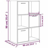 VidaXL Opbergkast 60x29,5x90 cm bewerkt hout sonoma eikenkleurig - thumbnail