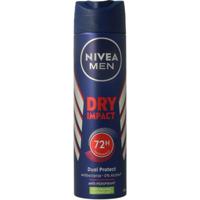 NIVEA MEN Dry Impact AntiTranspirant Spray 150ml bij Jumbo - thumbnail