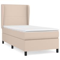 Boxspring met matras kunstleer cappuccinokleurig 90x190 cm - thumbnail