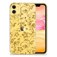 Apple iPhone 11 | TPU Case | Gouden Bloemen - thumbnail
