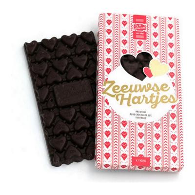 JB Diesch - Zeeuwse Hartjes Reep Puur 72% - 12 x 100 gram