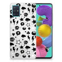 Silicone Back Case Samsung Galaxy A51 Silver Punk - thumbnail