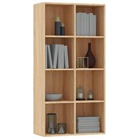 Boekenkast/dressoir 66x30x130 cm spaanplaat sonoma eikenkleurig - thumbnail