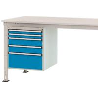 Manuflex ZB4863.5012 Behuizing onderbouw stationair, gebruiksh. 500 mm met 5 lades. Voor tafel diepte 1000 mm - thumbnail