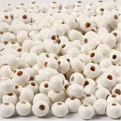 Creativ Company Houten kralen, d 5 mm, gatgrootte 1,5 mm, ca. 150 stuk, wit, 6 gr/ 1 doos