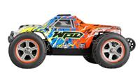 Amewi Blauw, Oranje Brushed 1:20 RC modelauto voor beginners Elektro Monstertruck 4WD RTR Met lichteffect - thumbnail