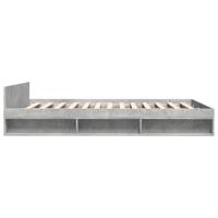 Bedframe met lades bewerkt hout betongrijs 120x200 cm - thumbnail