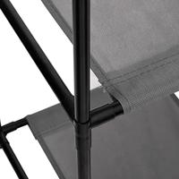 Opbergkast met 3 stoffen lades 34x34x101 cm staal grijs - thumbnail