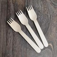 Houten vork 160cm 100% FSC 100 stuks - thumbnail