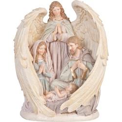 Beeld Kerstfamilie met Engel - Jezus, Maria en Jozef - 31 cm Beeld Kerstfamilie met Engel - Jezus, Maria en Jozef - 31 cm