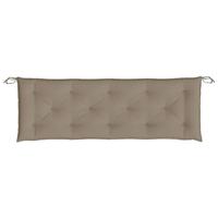 VidaXL Tuinbankkussens 2 st 150x50x7 cm oxford stof taupe - thumbnail