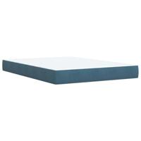 Boxspring met matras fluweel blauw 160x200 cm - thumbnail