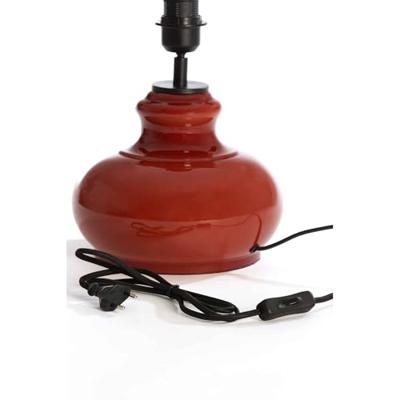 Light & Living Tafellamp 'Verde' Glas, 29cm, kleur Bruin (excl. kap)