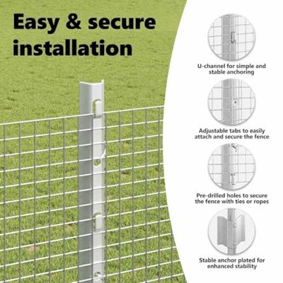 VidaXL Hek met paal zilver 1,5 x 25 m staal