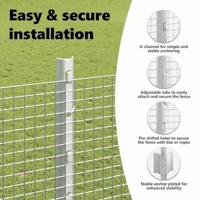 VidaXL Hek met paal zilver 1,5 x 25 m staal - thumbnail