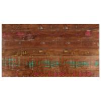 Tafelblad rechthoekig 120x60x1,5 cm massief gerecycled hout - thumbnail