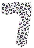 Folieballon Cijfer 7 Wit Met Panterprint (86cm) - thumbnail