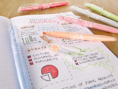 Markeerstift pilot frixion naturel assorti