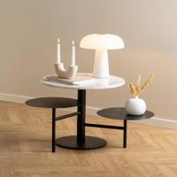 Bendt Salontafel / Bijzettafel 'Saprina' Marmer en staal, Met 3 bladen, kleur Wit - thumbnail