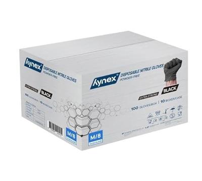Handschoen hynex nitril m zwart 5gr 100 stuks