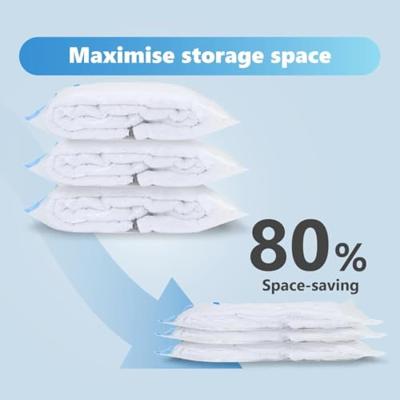 VidaXL Opslagzakken met opslag 10 pcs transparant en blauw 100 x 80 cm