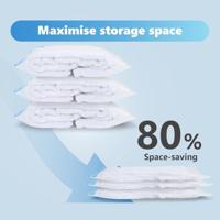 VidaXL Opslagzakken met opslag 10 pcs transparant en blauw 100 x 80 cm - thumbnail