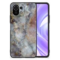 Xiaomi 11 Lite 5G NE | Mi 11 Lite Marmeren Print Telefoonhoesje Marmer Grijs - thumbnail