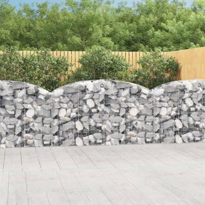 VidaXL Schanskorf gewelfd 200x50x100/120 cm gegalvaniseerd ijzer