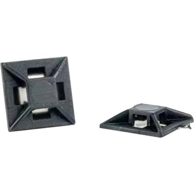 WKK 11952071 Bevestigingssokkel Schroefbaar, Zelfklevend 11952071 4-voudige invoeging, UV-stabiel Zwart 1 stuk(s)