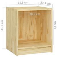 Nachtkastje 35,5x33,5x41,5 cm massief grenenhout - thumbnail