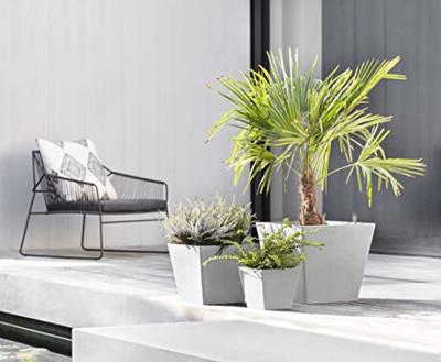 Ecopots Rotterdam kunststof bloempot Wit/Grijs - Ø 27,7 cm Ecopots Rotterdam kunststof bloempot Wit/Grijs - Ø 27,7 cm