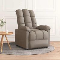Fauteuil verstelbaar stof taupe - thumbnail