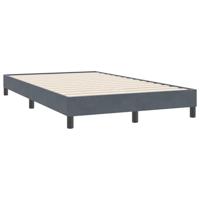 Boxspring zonder matras fluweel donkergrijs 120x220 cm - thumbnail