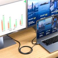 Kabel USB-C naar HDMI Silver HT LOGAN Zwart - thumbnail