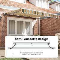 VidaXL Inklapbaar zonnescherm groen en geel 350 x 250 cm - thumbnail