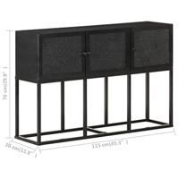 Dressoir 115x30x76 cm massief mangohout - thumbnail