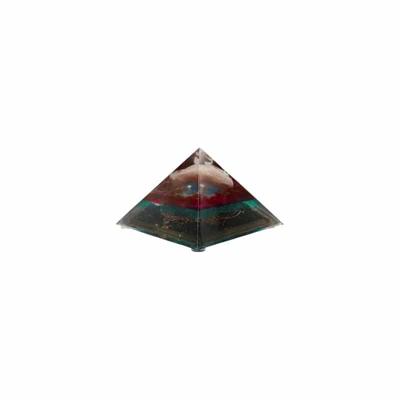 Orgonite Piramide Bergkristal/ Rozenkwarts (112 mm) Orgonite Piramide Bergkristal/ Rozenkwarts (112 mm)