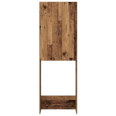 VidaXL Wasmachinekast 64x25,5x190 cm oud houtkleurig