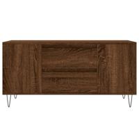 Salontafel 102x44,5x50 cm bewerkt hout bruineikenkleurig - thumbnail
