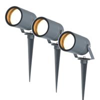3x Spikey dimbare LED prikspot aluminium antraciet excl. GU10 spot IP65 waterdicht 3 jaar garantie - thumbnail