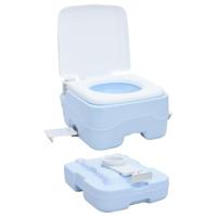 VidaXL Camping toilet lichtblauw en wit 41,5 x 36,5 x 30 cm polyetheen - thumbnail