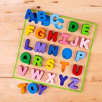 Bigjigs houten alfabet puzzel, 26st. - thumbnail