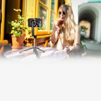 FIXED FIXSN-M-BK Selfiestick Zwart Bluetooth, Geïntegreerd statief - thumbnail