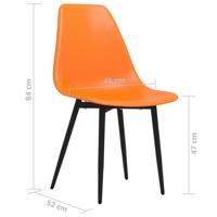 Eetkamerstoelen 4 st PP oranje - thumbnail