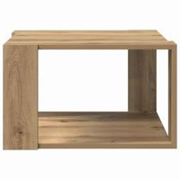 Salontafel artisanaal eikenkleurig 51.5 x 51.5 x 30 cm - thumbnail